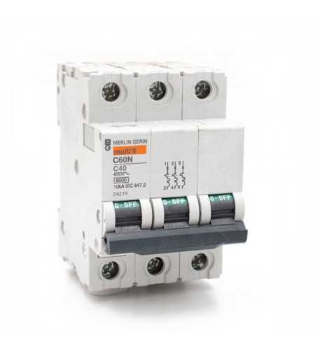 Disjoncteur iC60N TRI 40A courbe C