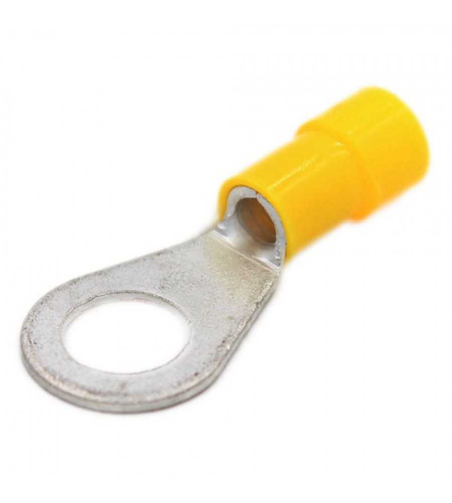 Cosse à oeil 2.5-6mm² borne 8mm jaune (bte100pcs)*(ex-470260