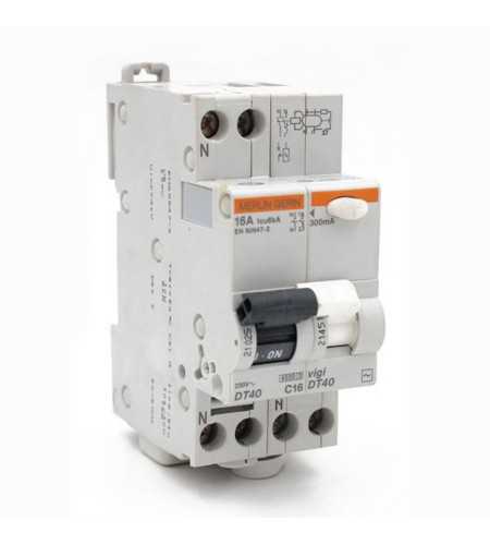 Disjoncteur différentiel 1P+N-16A 300mA Courbe C