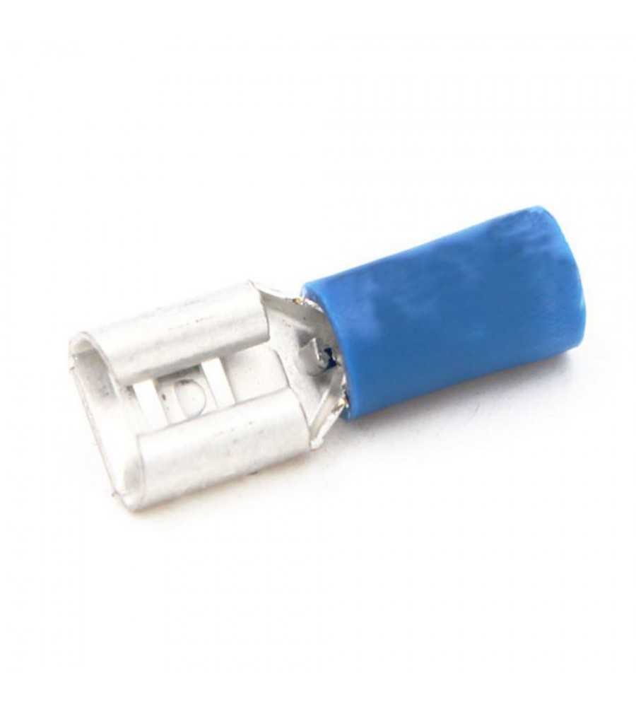 Clip femelle 6.3mm 1.0-2.5mm² isolé partiel bleu (bte100pcs)