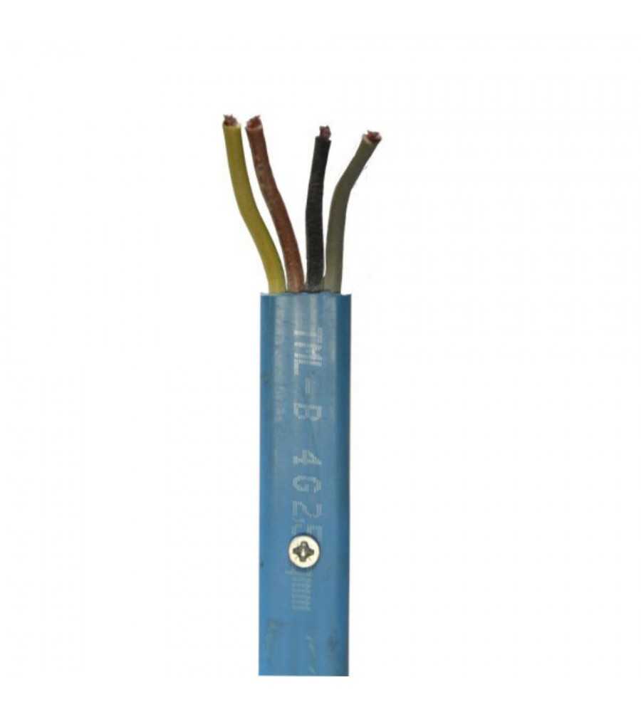 Subcable plat 4x1.5mm² bleue alimentaire*