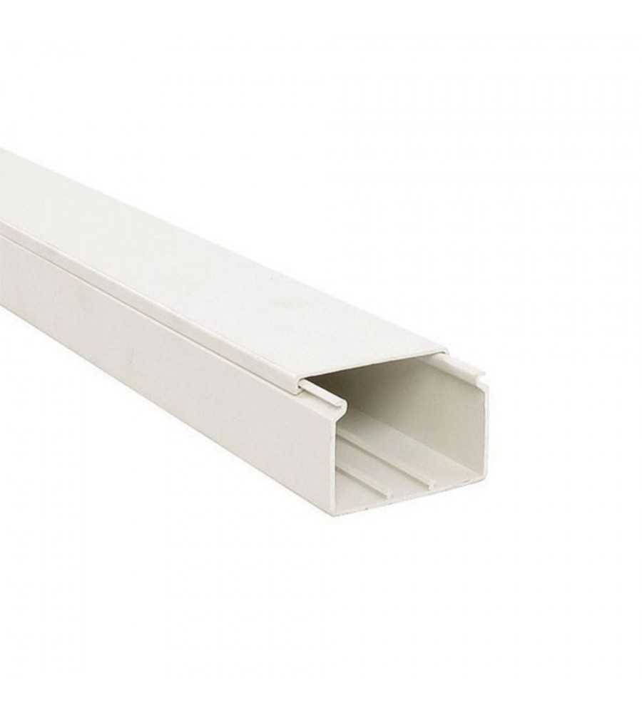 Moulure 20X12.5 blanc avec cloison 2.10ml