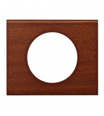 Plaque pour un poste mat acajou