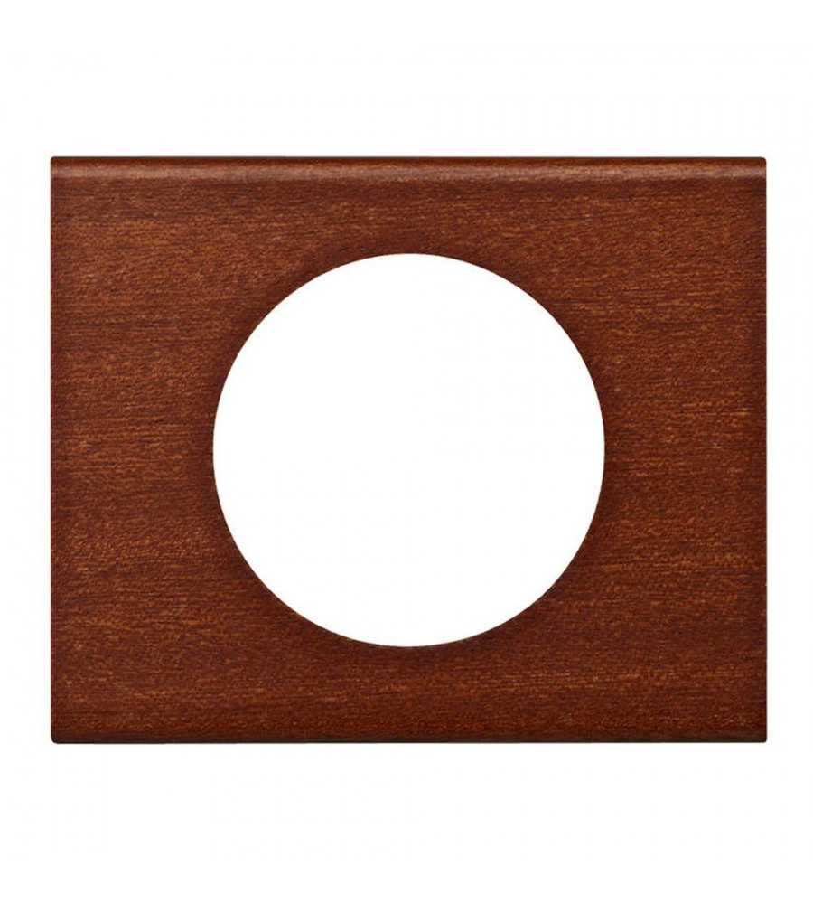 Plaque pour un poste mat acajou