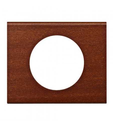Plaque pour un poste mat acajou