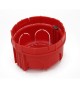 Boîte d?encastrement monoposte Batibox Ø67mm 40-30 mm rouge