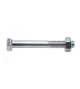 Boulon tête ronde et collet carré 10x120 zingué
