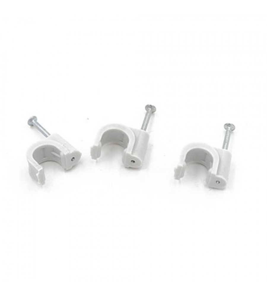 Attache câble rond 9mm Fixfor grise (boite de 100)