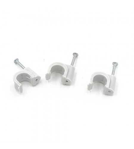 Attache câble rond 9mm Fixfor grise (boite de 100)