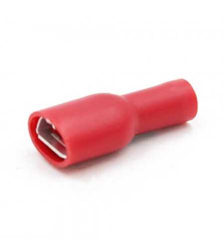 Clip femelle 6.3mm 0.5-1.5mm² isolé total rouge (bte100pcs)*
