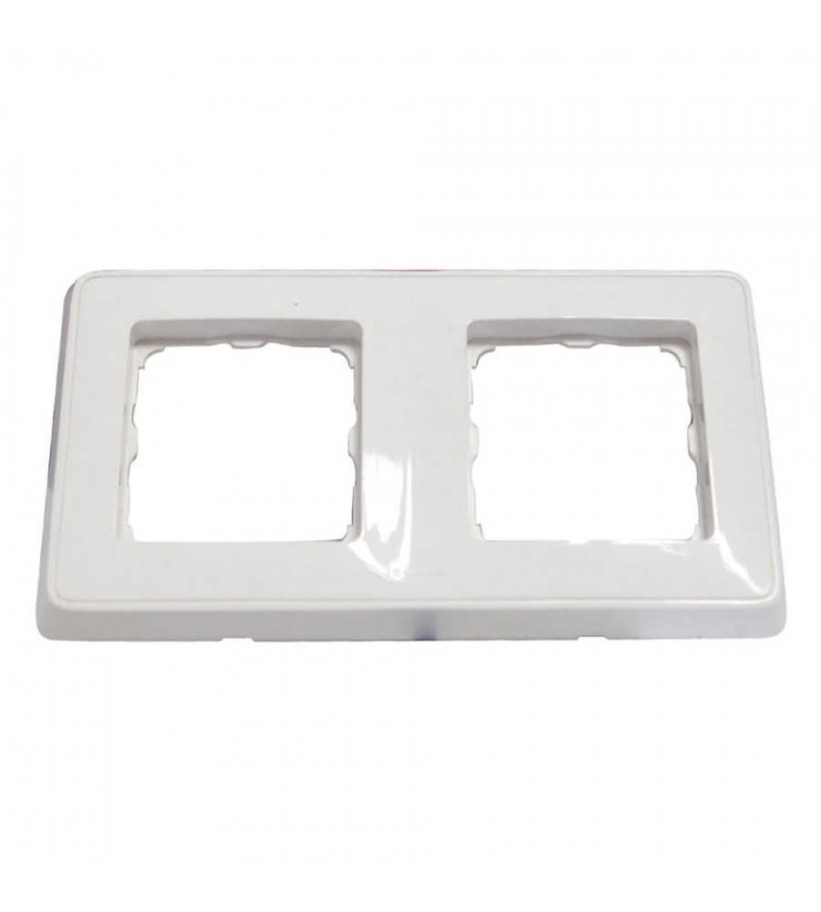 Plaque 2 poste cariva blanc*