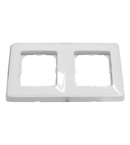 Plaque 2 poste cariva blanc*