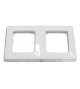 Plaque 2 poste cariva blanc*