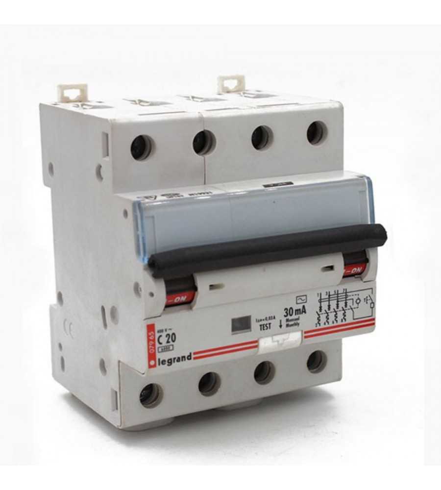 Disjoncteurdifférentiel 20A-30mA-4P (ex07965)