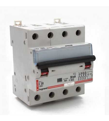 Disjoncteurdifférentiel 20A-30mA-4P (ex07965)
