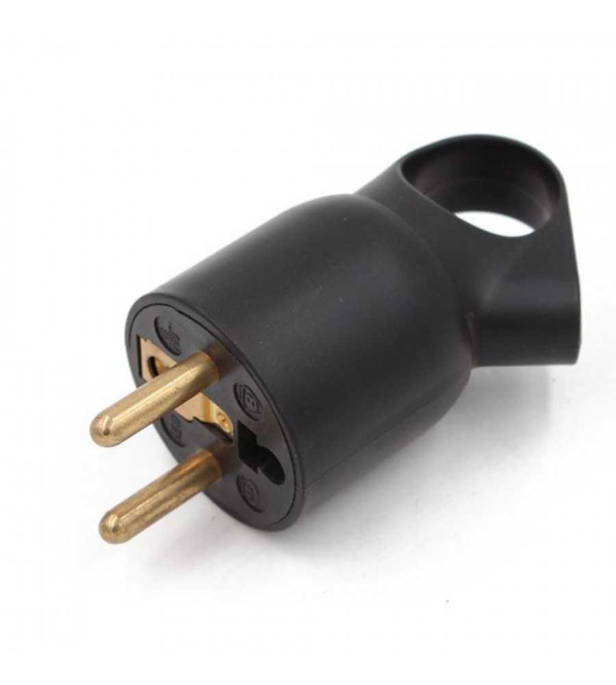 Fiche femelle 2P+T 10-16A noire