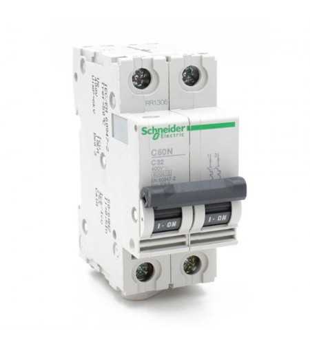 Disjoncteur iC60N 2P 32A Courbe C (ex 24205)*