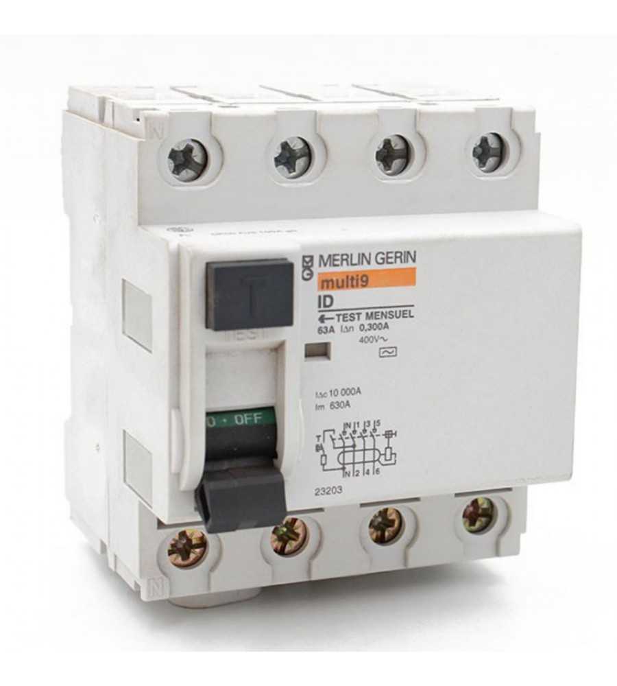 Interrupteur différentiel 4P-240V 63A- 300mA