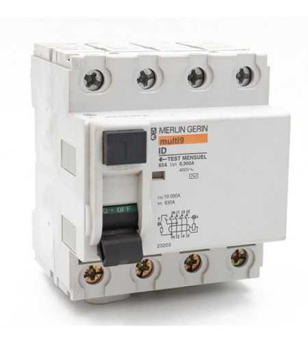 Interrupteur différentiel 4P-240V 63A- 300mA
