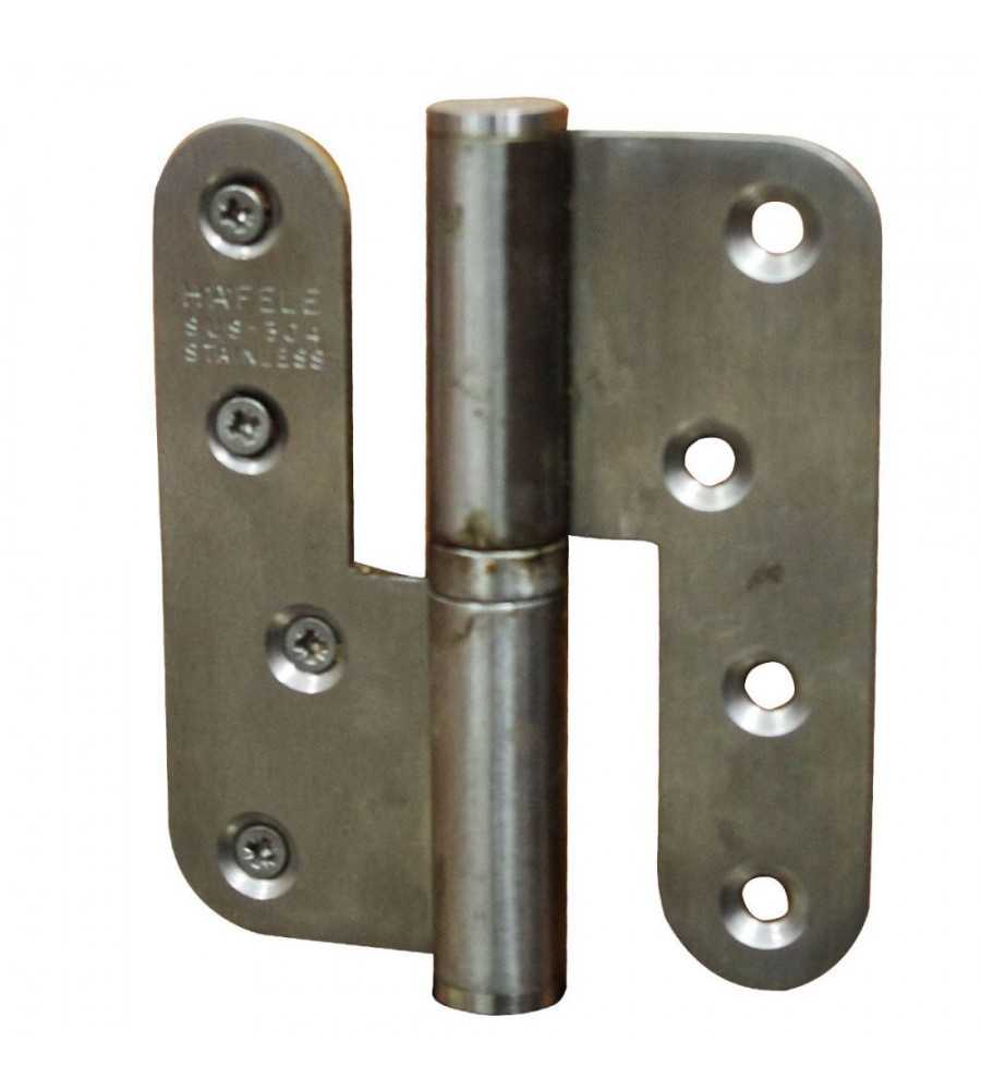 Paumelle gauche en acier mat 100x36 mm