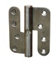 Paumelle gauche en acier mat 100x36 mm