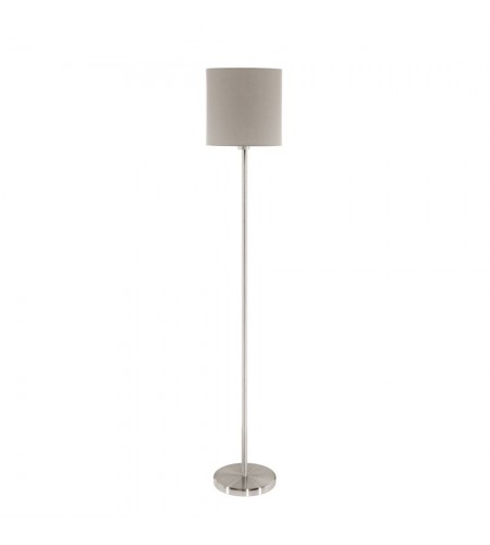 Lampe sur pied Pasteri Taupe E27 60W