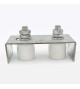 Platine réglable 2 rouleaux pour portails