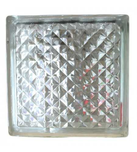 Brique de verre 190x190x80mm lattice