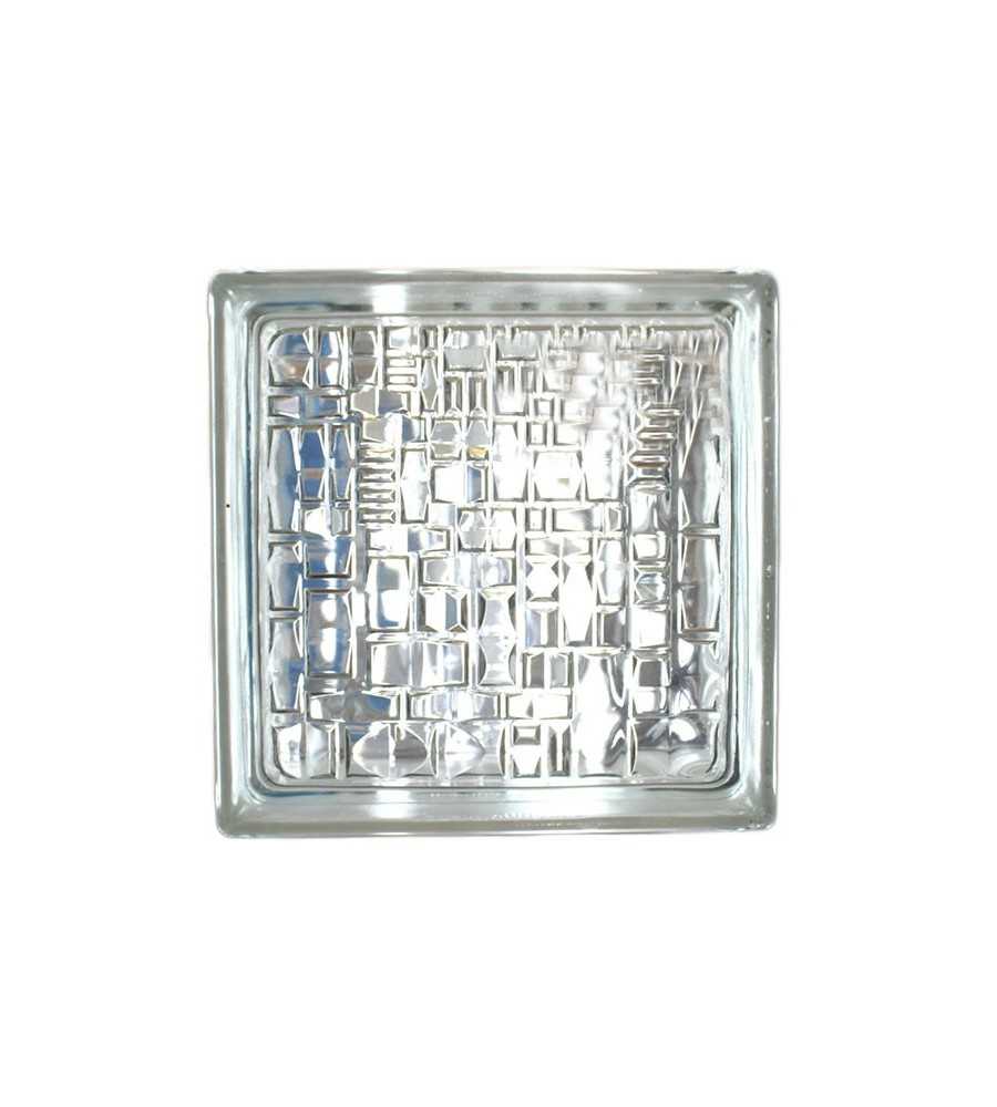 Brique de verre 190x190x80mm BV18 mozaic Cléar