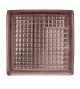 Brique de verre 190x190x80mm parallel pattern rose
