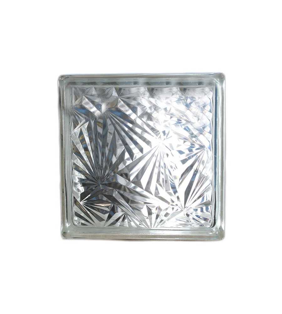 Brique de verre 190x190x80mm ice flower pattern