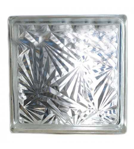 Brique de verre 190x190x80mm ice flower pattern