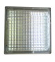 Brique de verre 190x190x80mm parallel gris