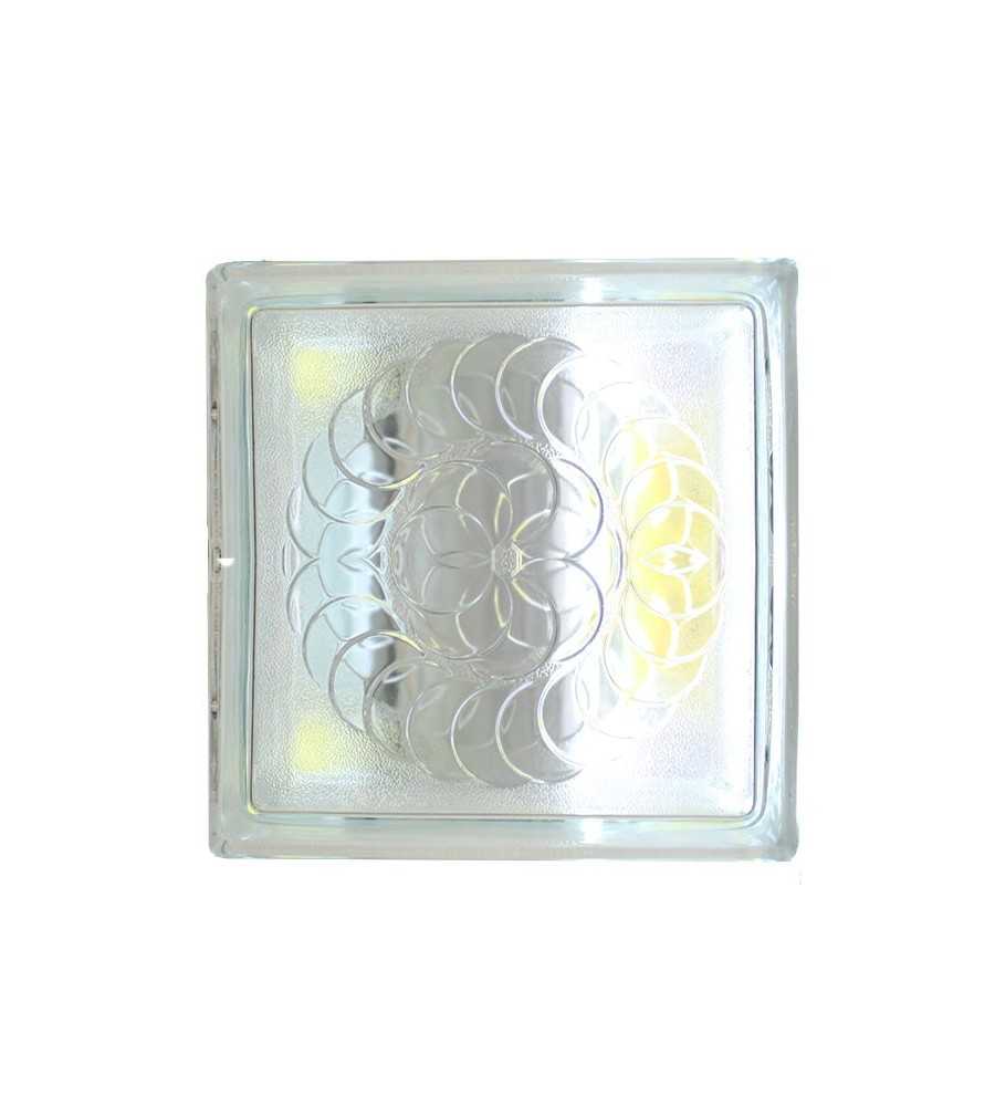 Brique de verre 190x190x80mm Nautiles JH035