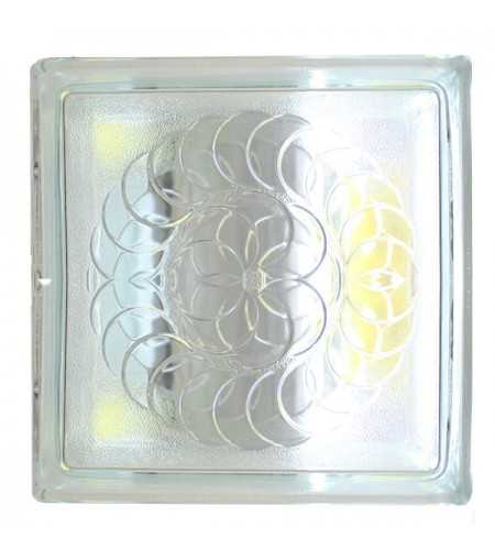 Brique de verre 190x190x80mm Nautiles JH035