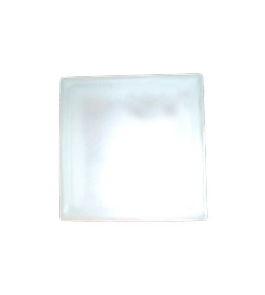 Brique de verre 190x190x80mm misty cloudy blanc