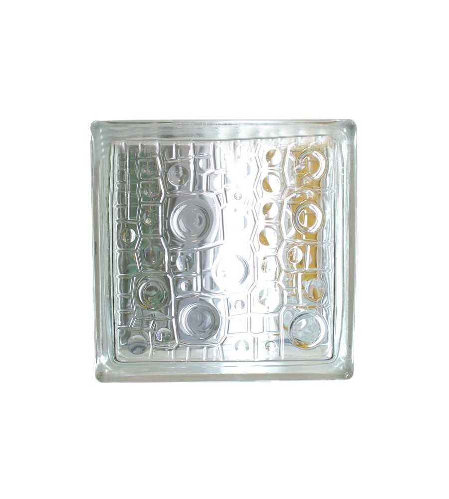 Brique de verre 190x190x80mm rain