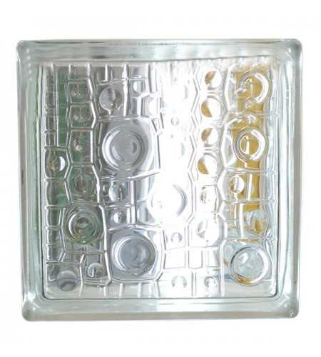 Brique de verre 190x190x80mm rain
