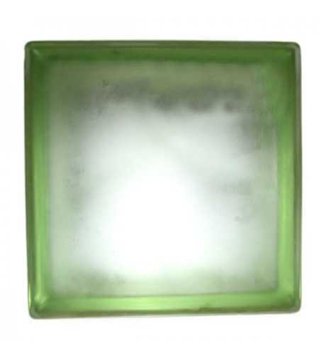 Brique de verre 190x190x80mm cloudy vert OPAQUE
