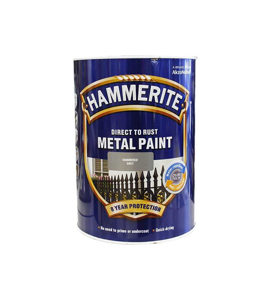 Peinture anticorosion Hammerite hamered gris 5L