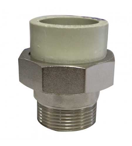 Raccord union pour mâle fileté diam40 1-1-4M*