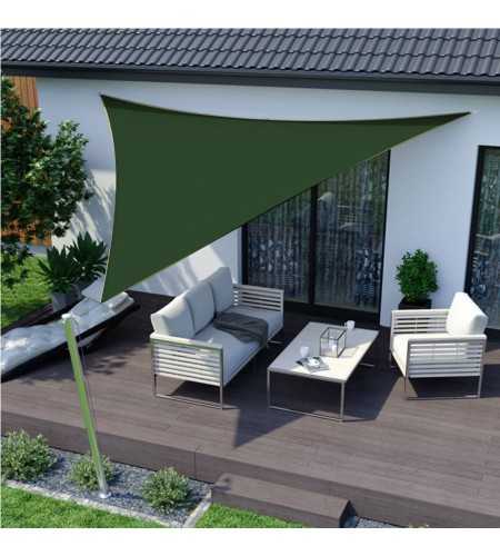 Voile d'ombrage triangle 3.6x3.6m vert -  - meilleure qualité