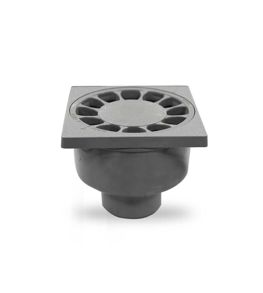 Siphonette sortie verticale 40-50 grise 100x100mm