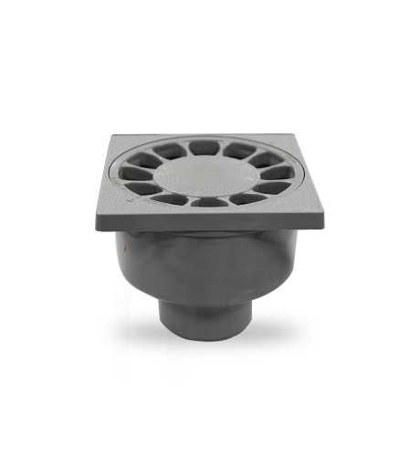 Siphonette sortie verticale 40-50 grise 100x100mm