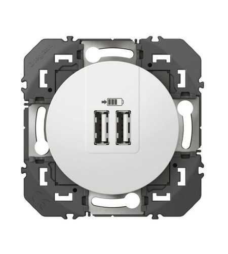 Chargeur 2 USB A+A Dooxie blanc