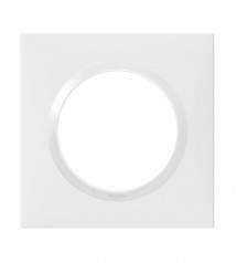 Plaque carrée Dooxie 1 poste finition blanc