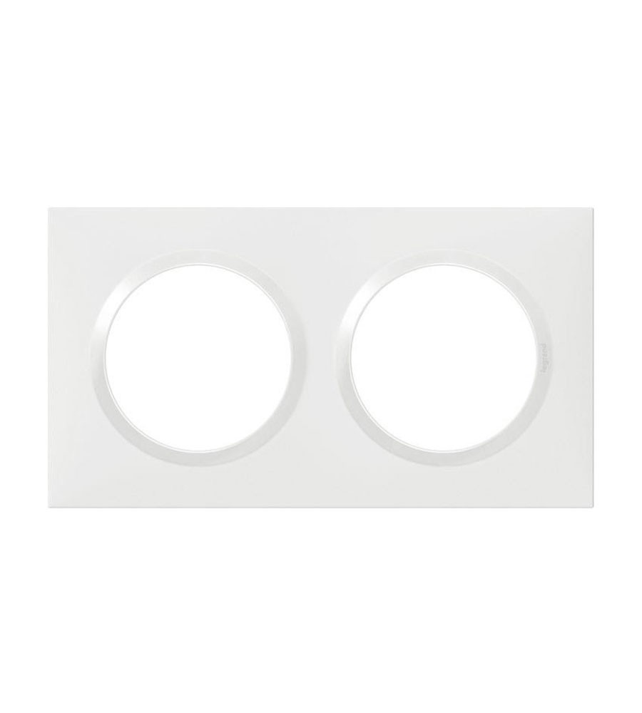 Plaque 2 postes blanc Dooxie