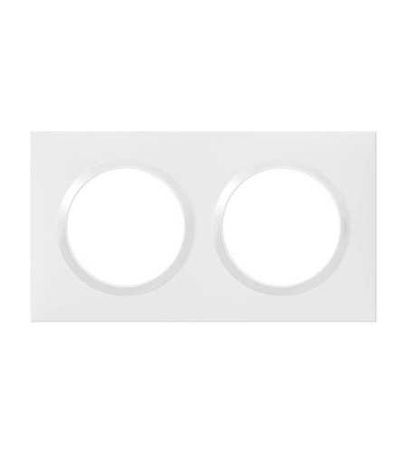 Plaque 2 postes blanc Dooxie