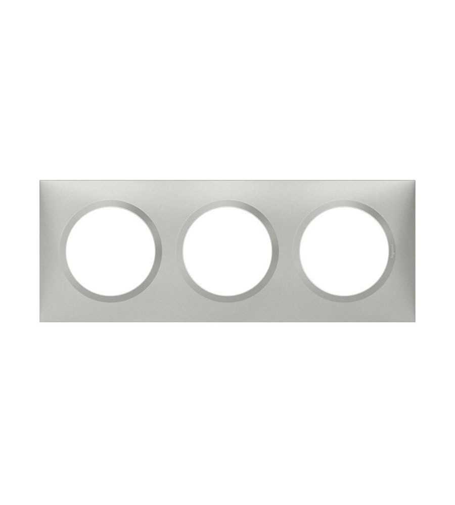 Plaque 3 postes aluminium Dooxie