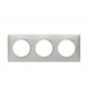 Plaque 3 postes aluminium Dooxie